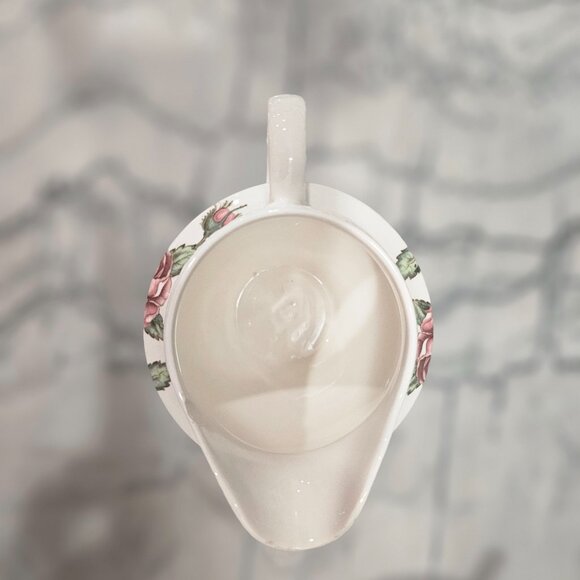 Vintage Wedgwood Moss Rose T432 Edme - Cream & Sugar Bowl and Gravy Boat - Picture 11 of 15